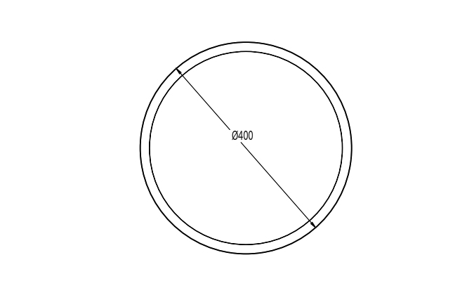 400mm round panel light