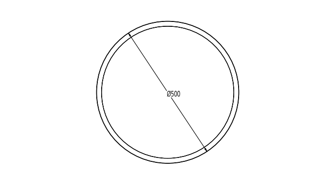 led panel light with 500mm diameter