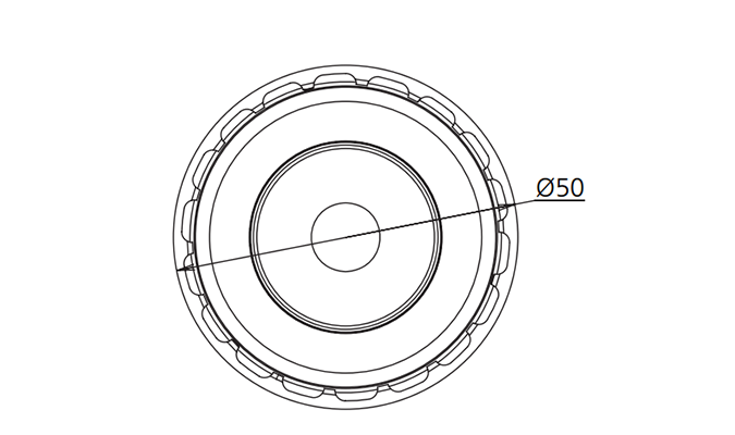 led GU10 base spotlight Dimensions