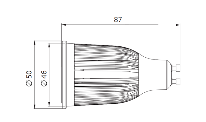 sizes of LED Spotlights gu10 9W