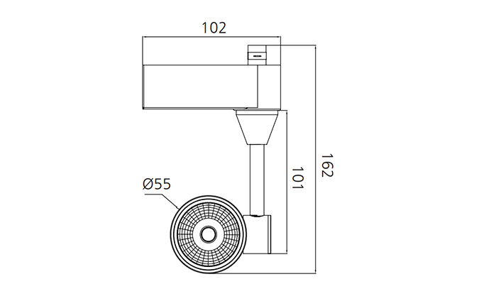 recessed led track light