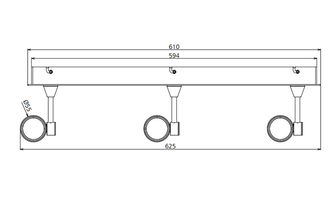 30w cob led track light size guide