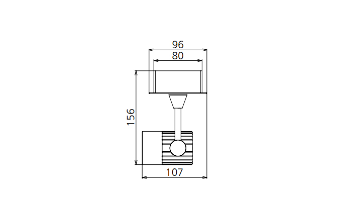 led track light fixtures sizes chart