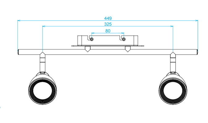 led indoor spotlight fixture Dimensions