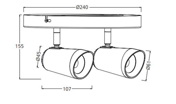 surface mounted ceiling light Dimensions