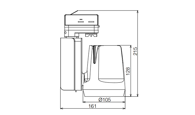 led track light fixtures Dimensions