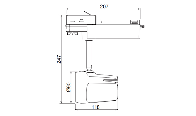 led track lighting kits sizes