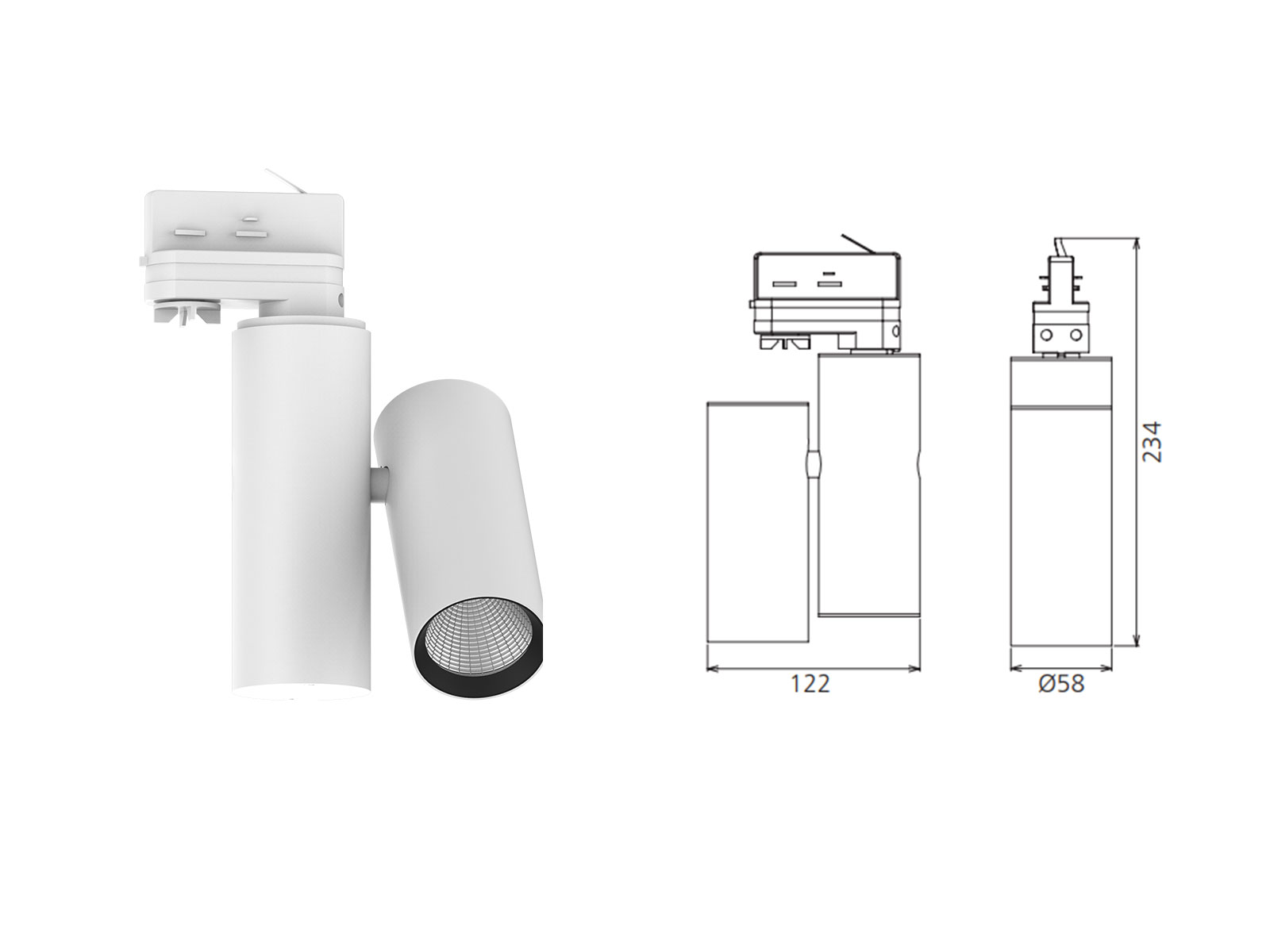 20W Twin Ceiling Spotlight