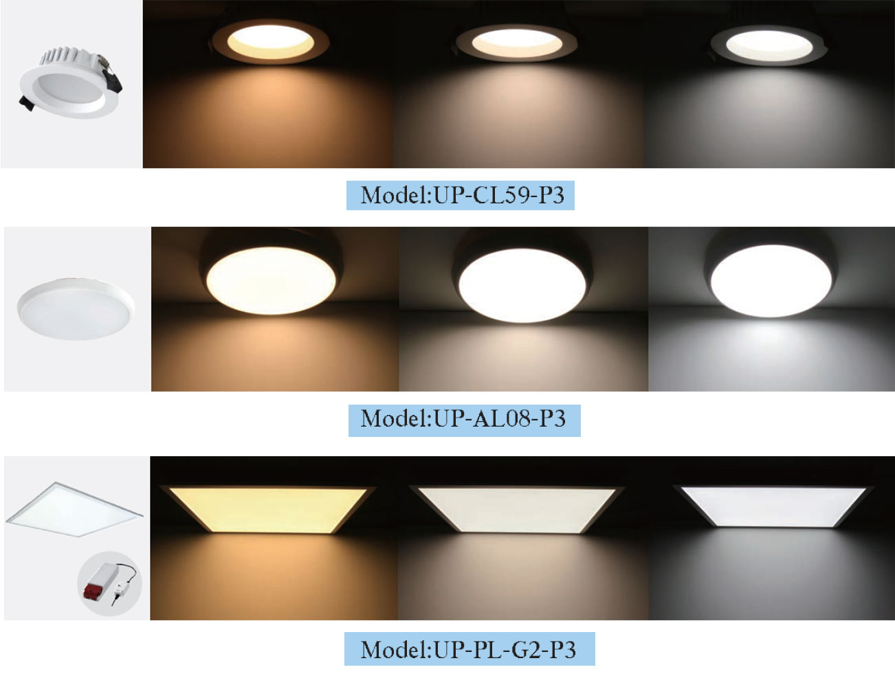UPSHINE Color Changing LED Lighting Fixtures