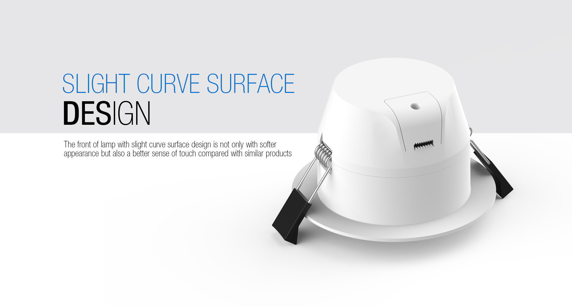 DL102 Slight Curve Surface Design LED Downlight - UPSHINE Lighting
