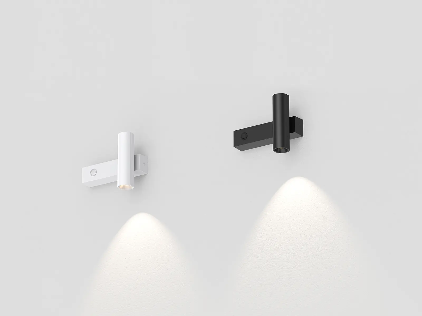 WL455C White Black LED Wall Light