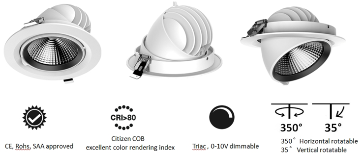 DL77 commercial downlight